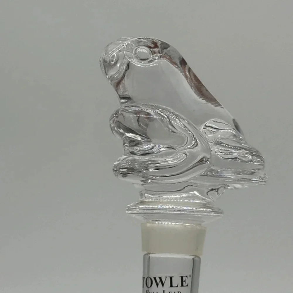 Towle 24% Lead Austrian Crystal Wine Bottle Stopper Made In Austria Frog